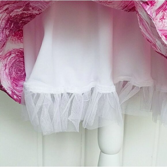 Ruby Rox ✦ Y2K Floral Dress ✦ Rose Pink White Sash Tulle Mini Size 3 EUC - Picture 9 of 13
